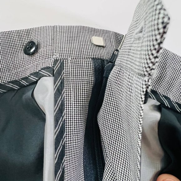 The Suit Company Mens Dress Pants Gray Houndstooth Pockets‎ Tasmania Wool 34x29 - Picture 11 of 11